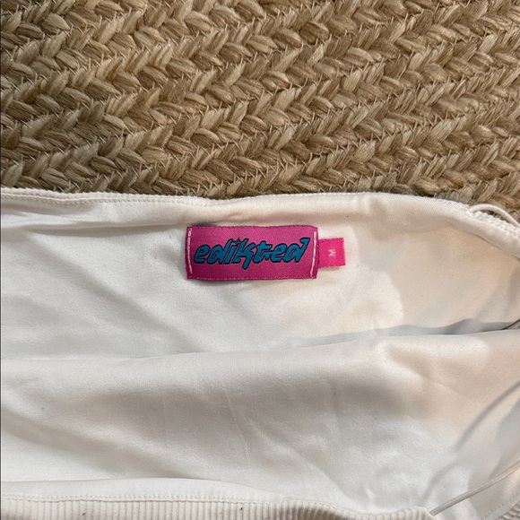 Edikted White Ribbed Bodysuit - Picture 3 of 3